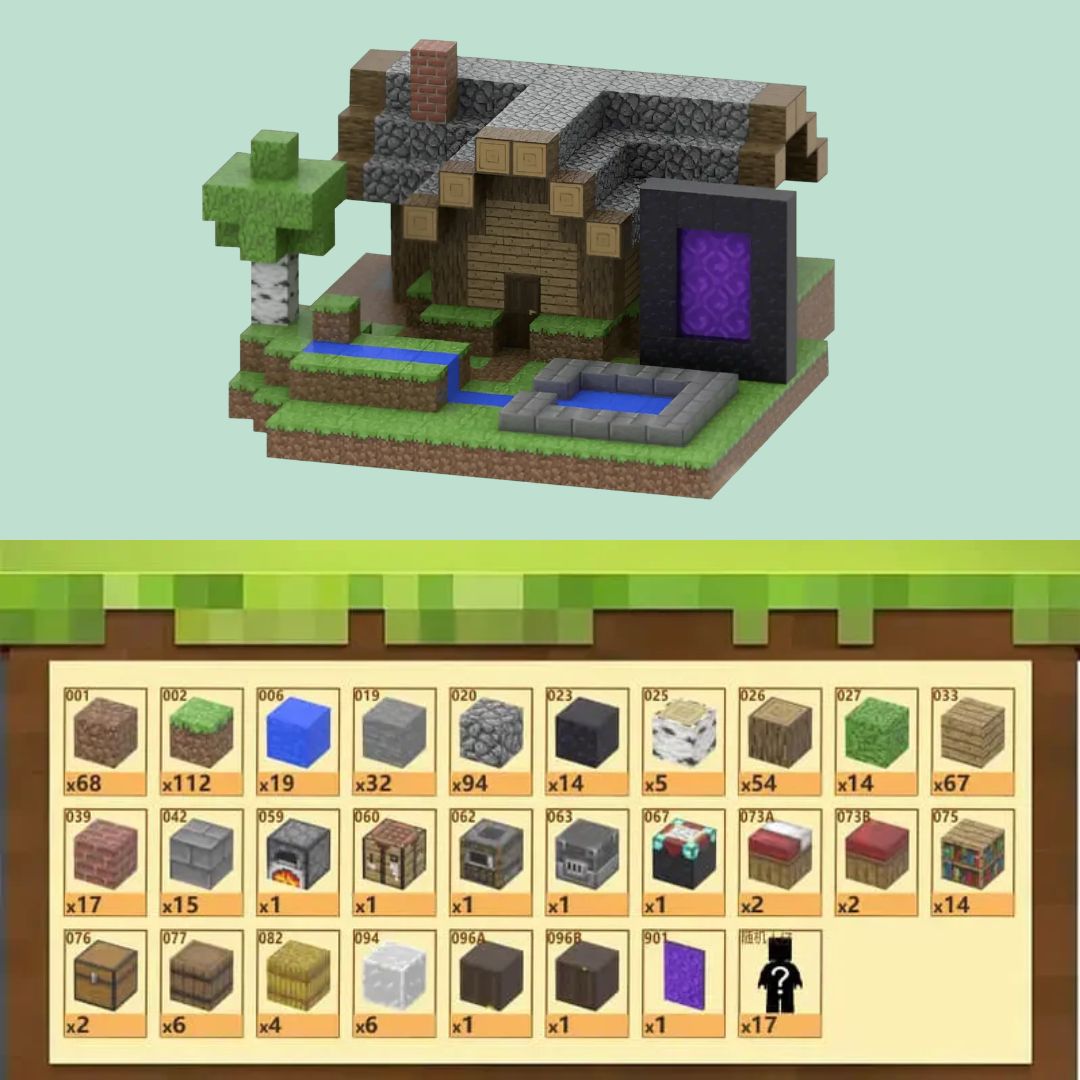 Vila Encantada Minecraft® - (554 Blocos)