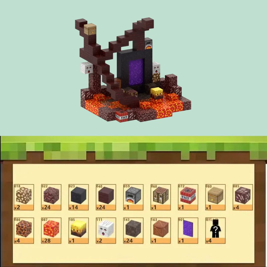 Refúgio do Nether Minecraft® (132 Blocos)