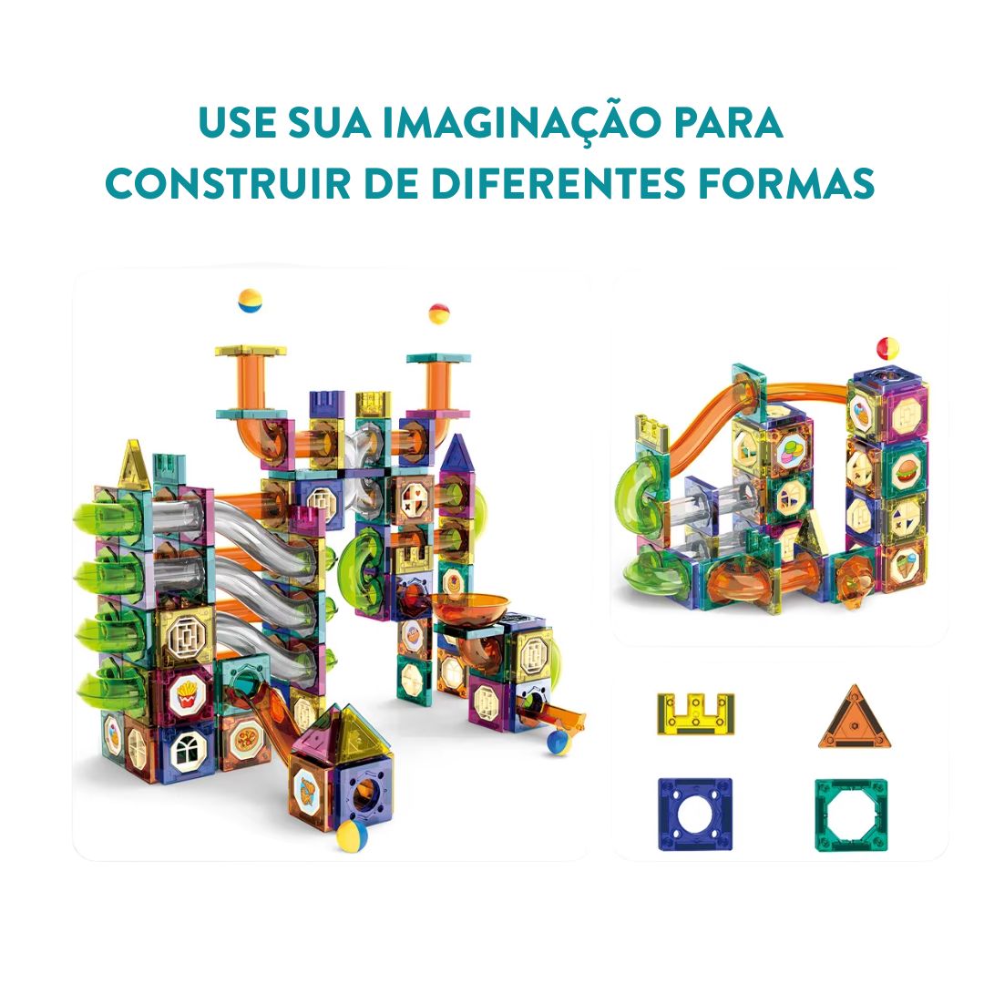 Blocos Magnéticos Mágicos Conectix - 73 Peças