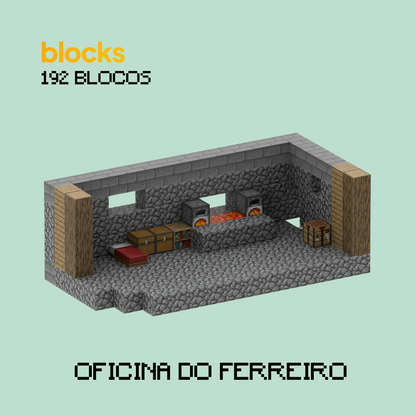 Oficina do Ferreiro Minecraft® - (192 Blocos)