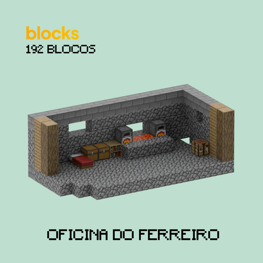 Oficina do Ferreiro Minecraft® - (192 Blocos)