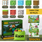 Blocos de Construção Minecraft - 48 Blocos Magnéticos (+5 Bonecos Grátis)